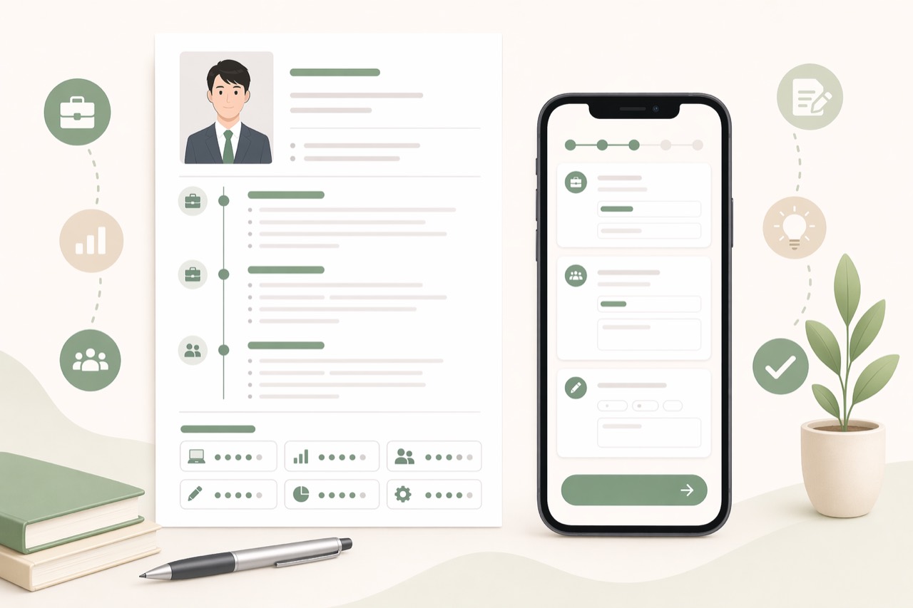 職務経歴書を作成するイメージ