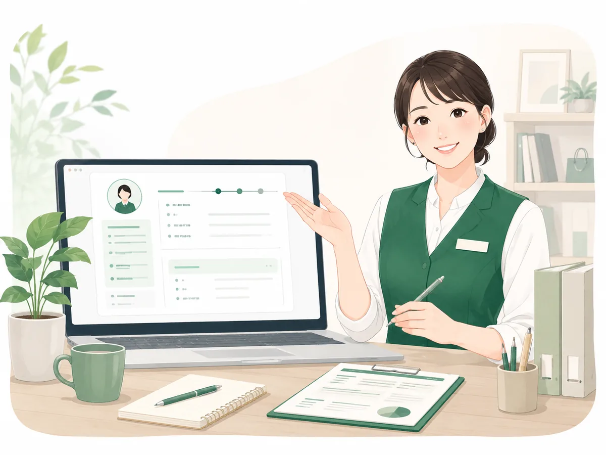 販売・接客・サービス職向け職務経歴書作成ツールのイメージ