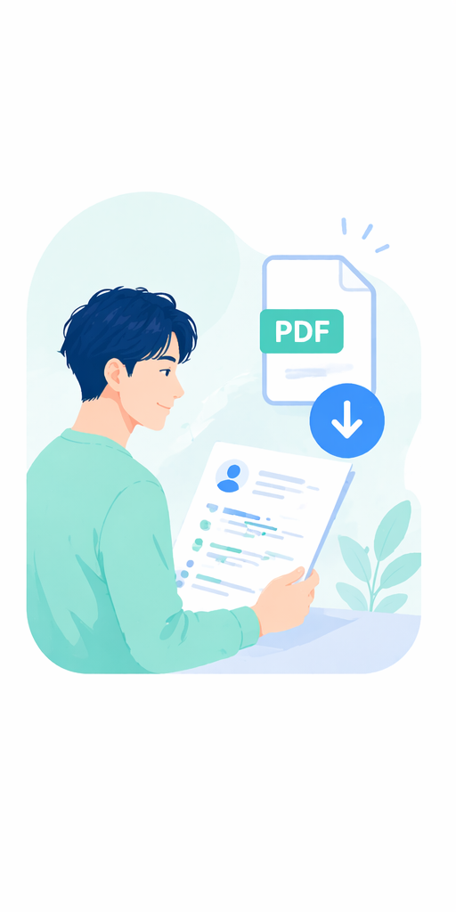 PDFを保存するステップのイメージ